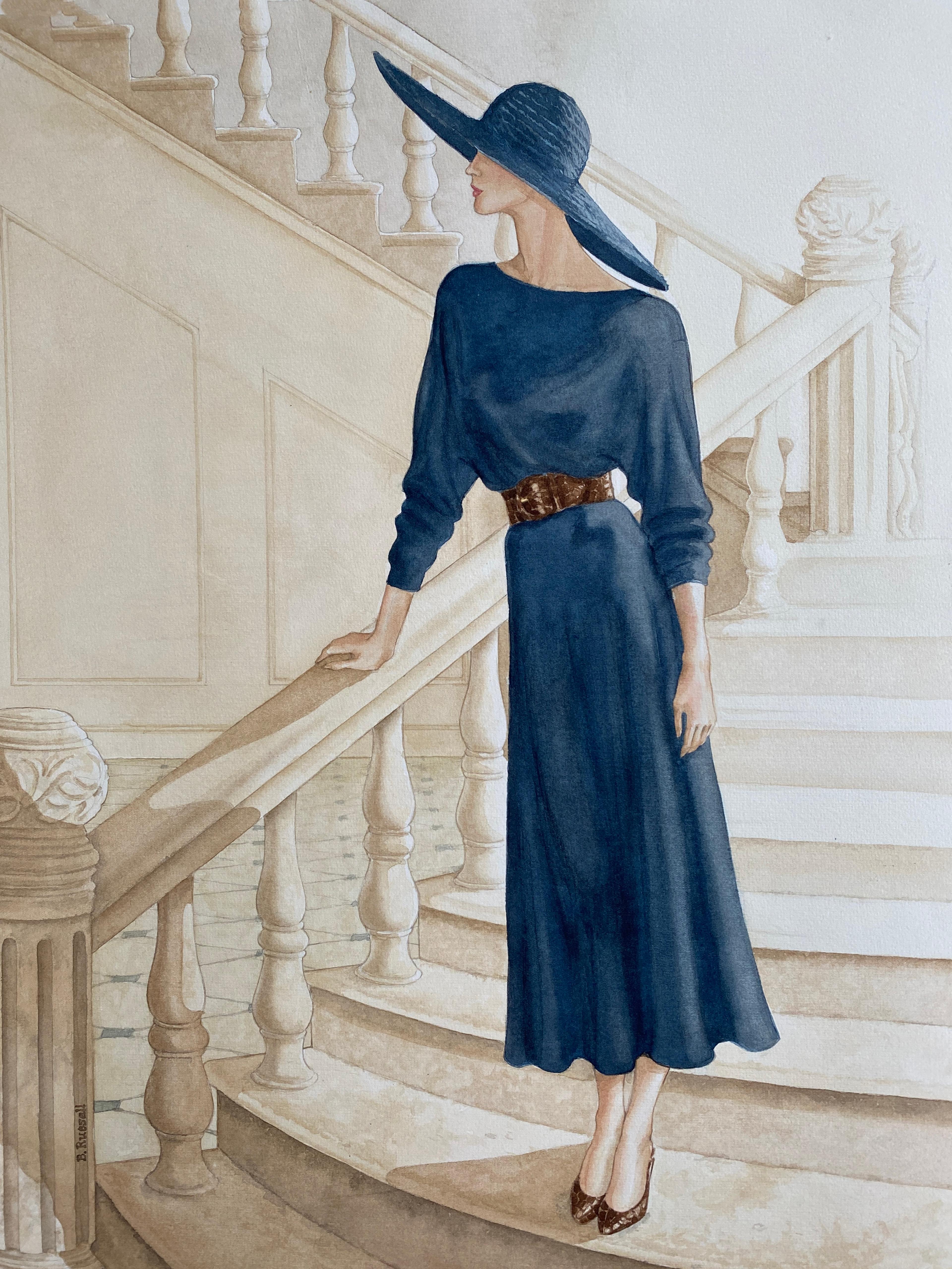 The Marble Staircase (1986) by B. Russell Melzer, detail