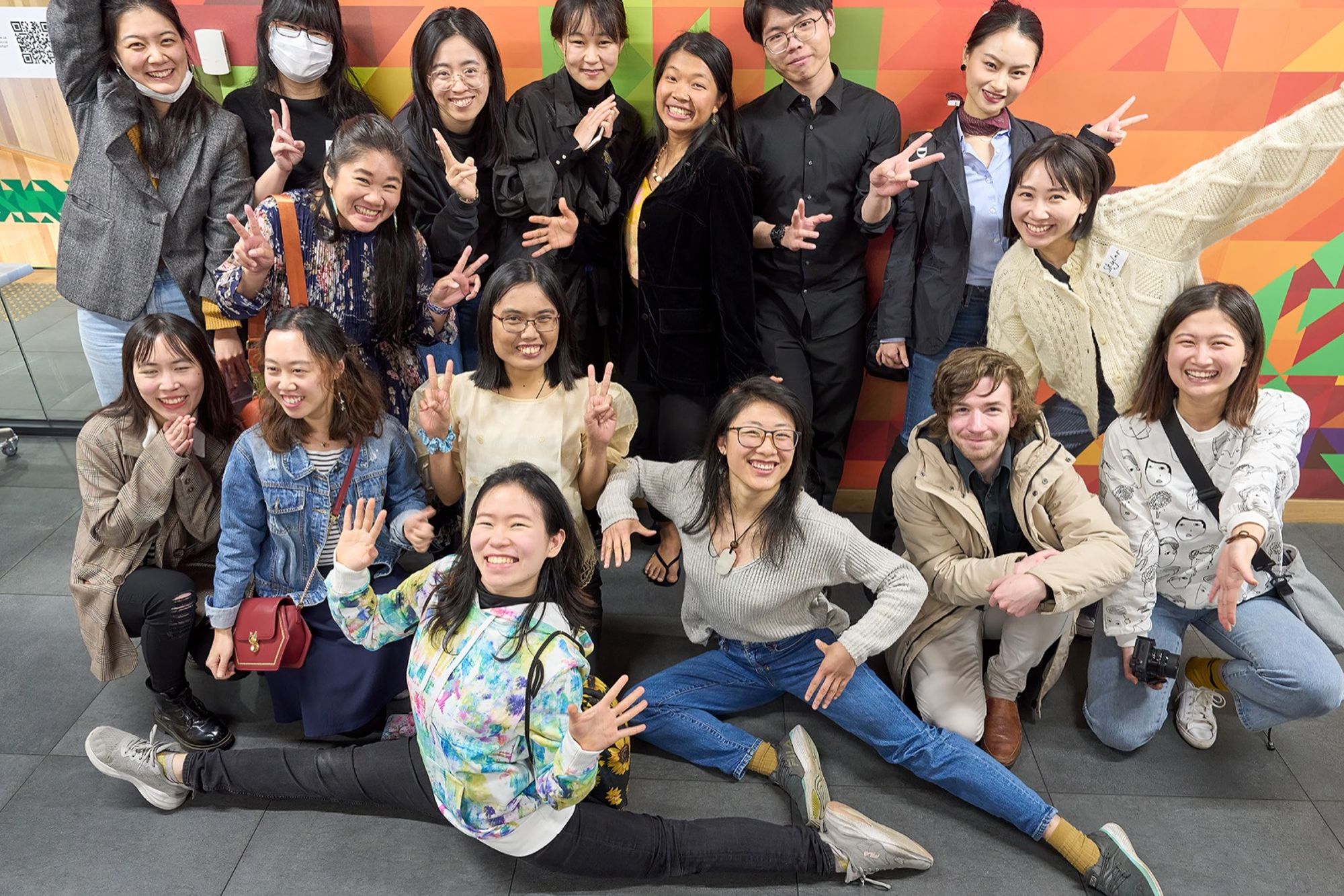 International student artists together at the Beyond Identity exhibition