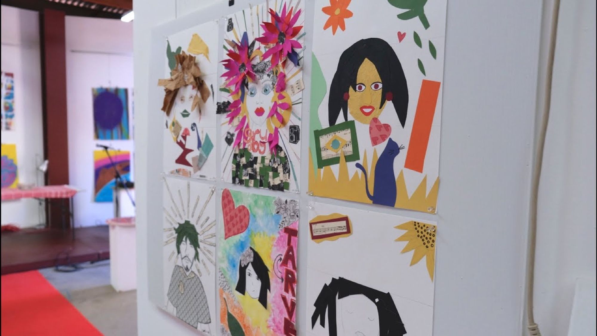Collage artwork from the Falling in Shepparton exhibition