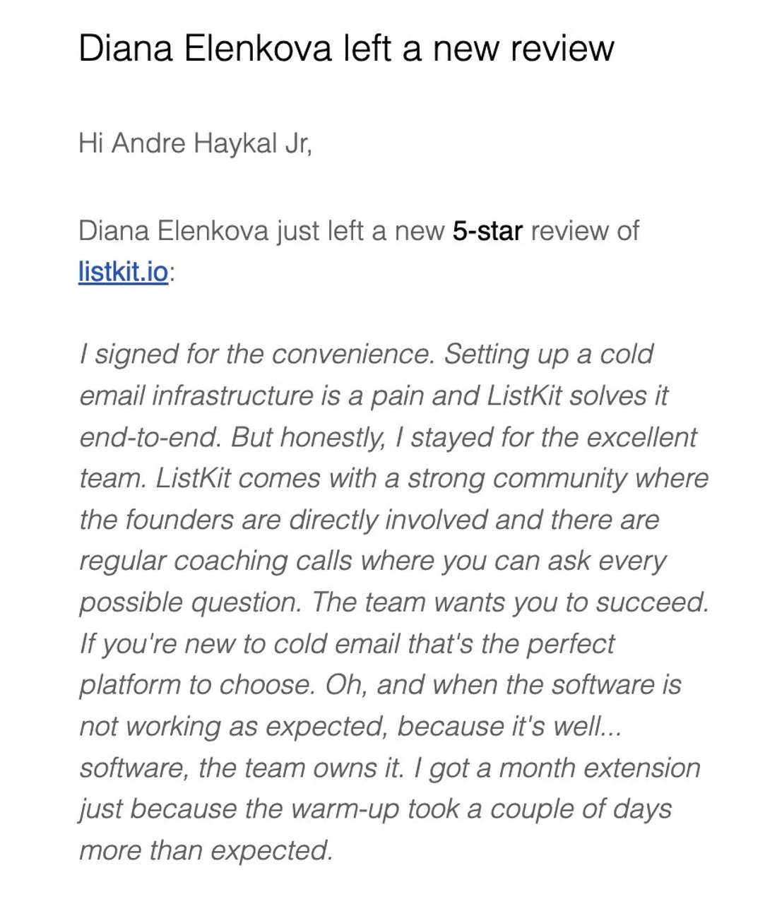 Slack screenshot from Diana Elenkova; Colin Speikers: 2 reviews