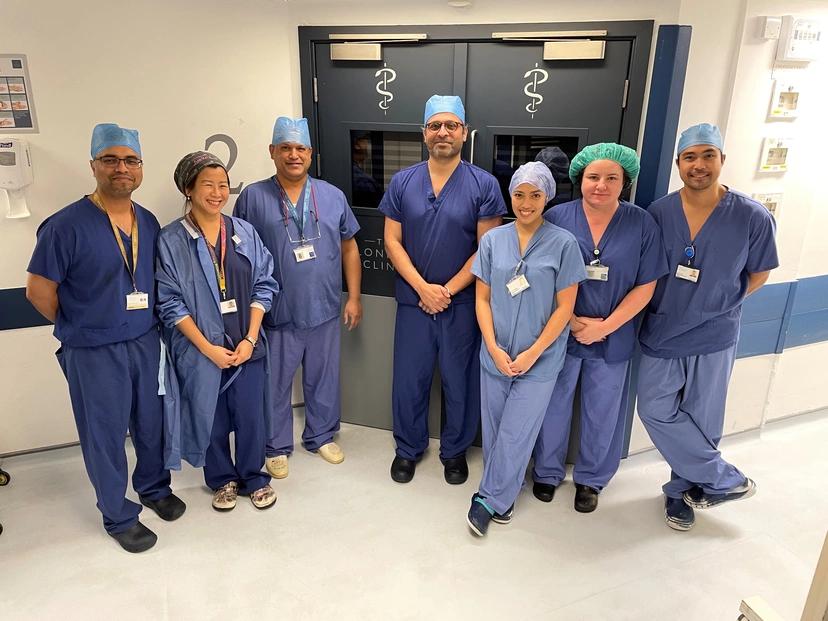Dr Pereira, Dr Tan, Prof Nandi and the London Clinic team