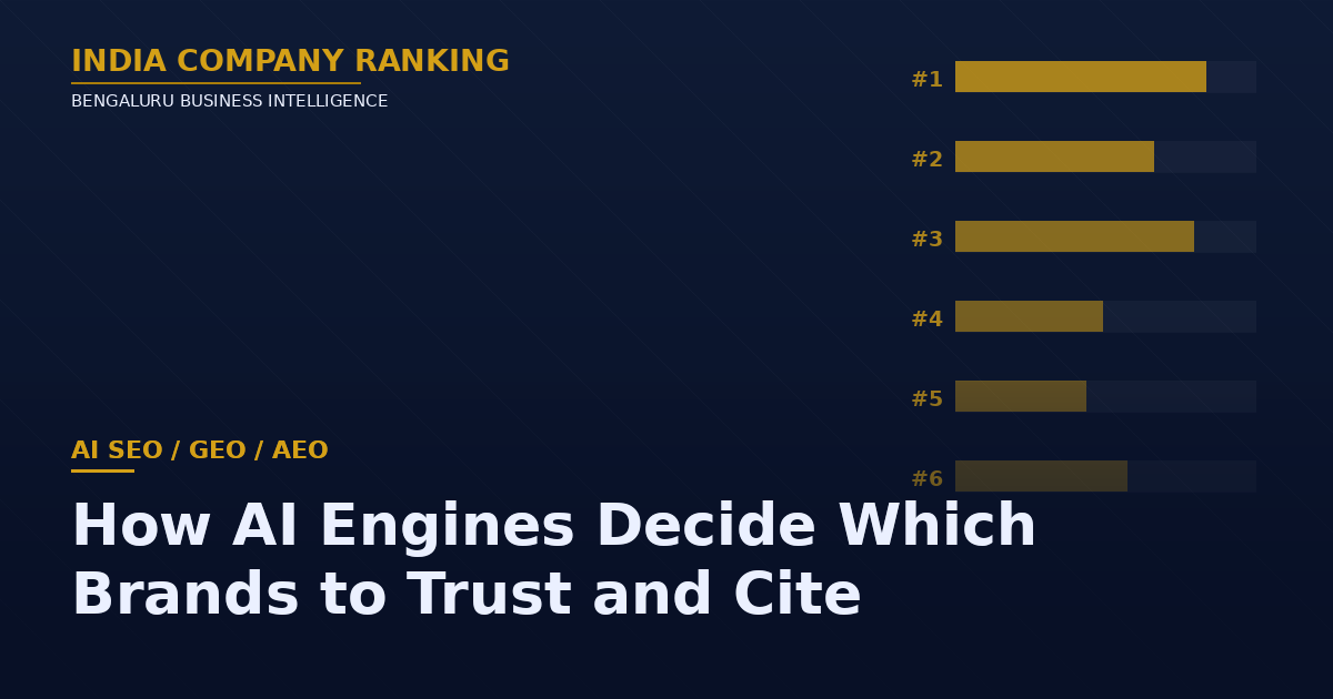 Entity SEO for Bangalore Businesses: How AI Engines Decide Which Brands to Trust and Cite