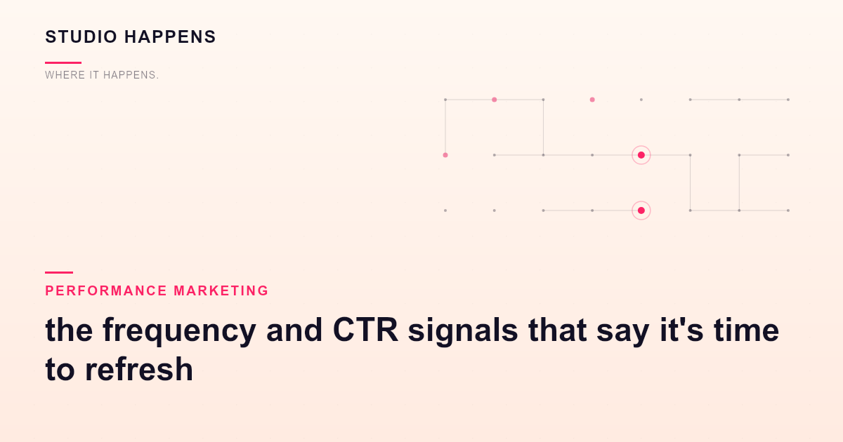 When your Bangalore ad creative goes stale: the frequency and CTR signals that say it's time to refresh