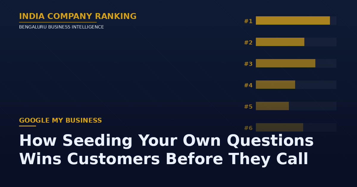 Google Business Profile Q&A in Bangalore: How Seeding Your Own Questions Wins Customers Before They Call