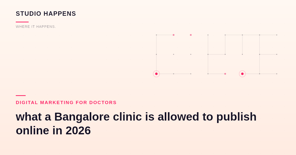 Can a doctor advertise in India: what a Bangalore clinic is allowed to publish online in 2026