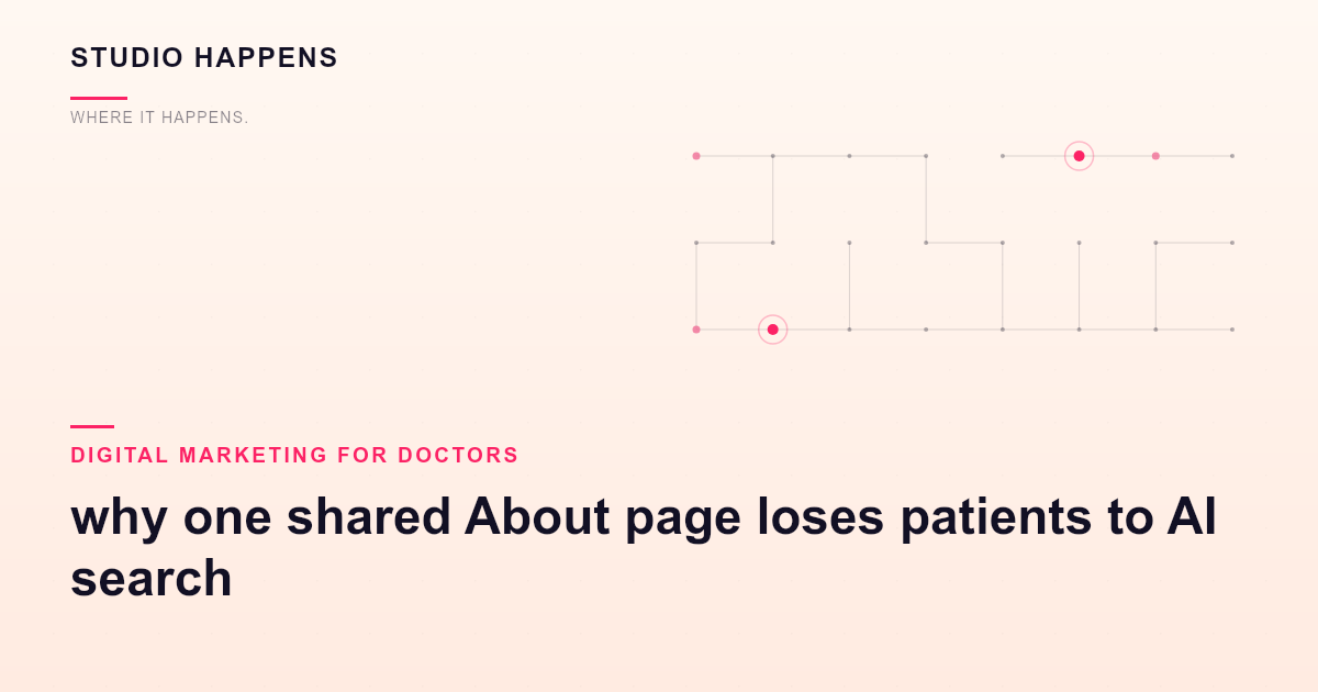 Doctor bio pages for Bangalore clinics: why one shared About page loses patients to AI search