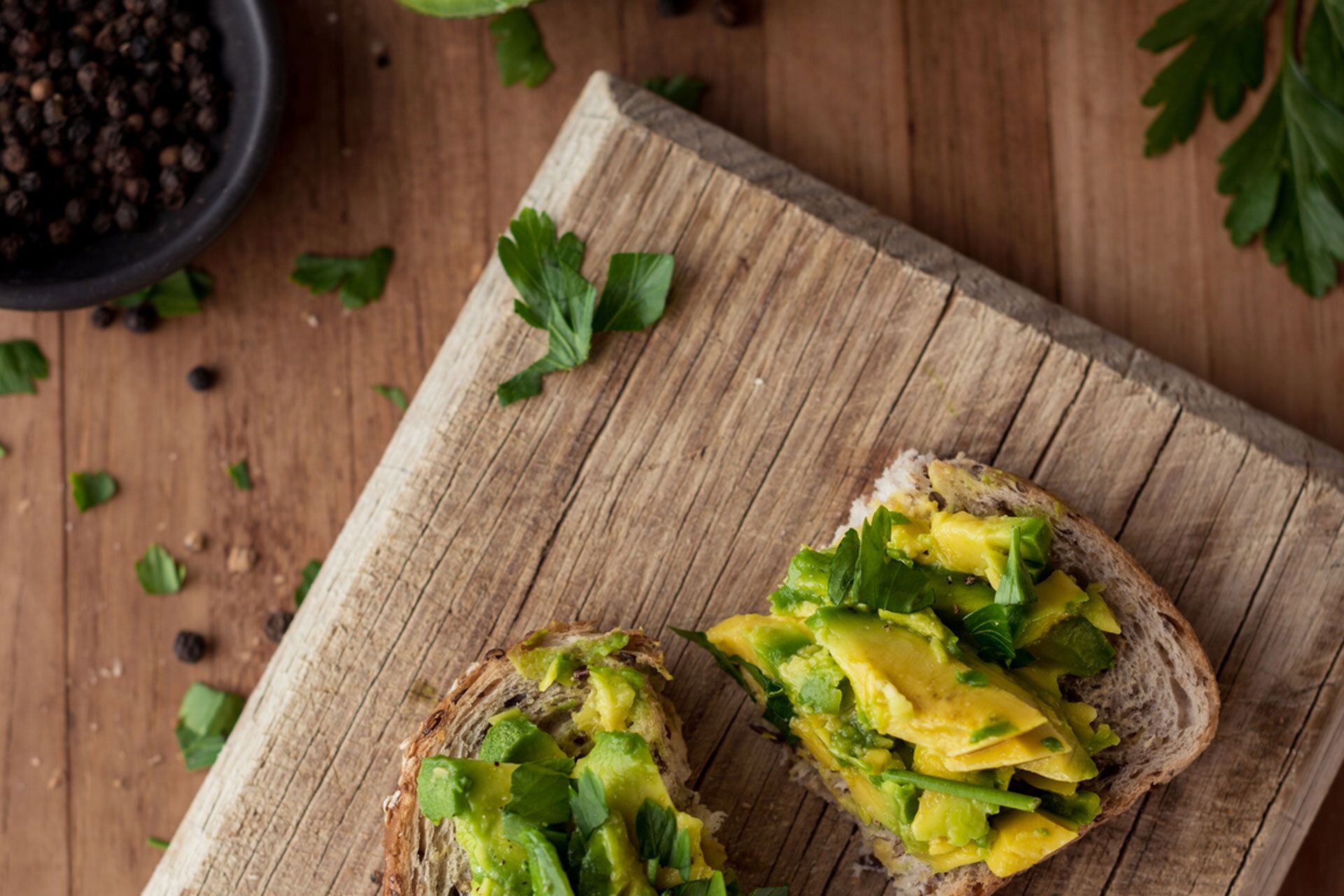 Food on a table. It looks a bit messy.
