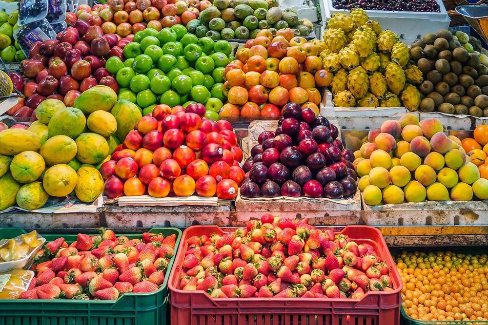 colourful fruit in a market 