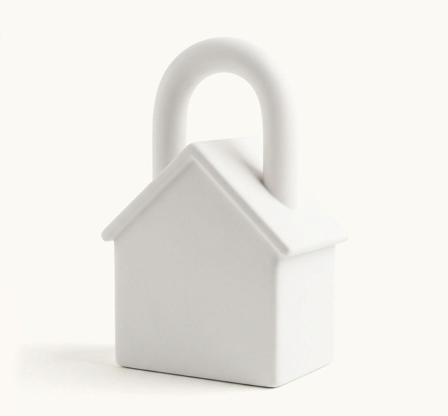 Padlock in the shape of a house