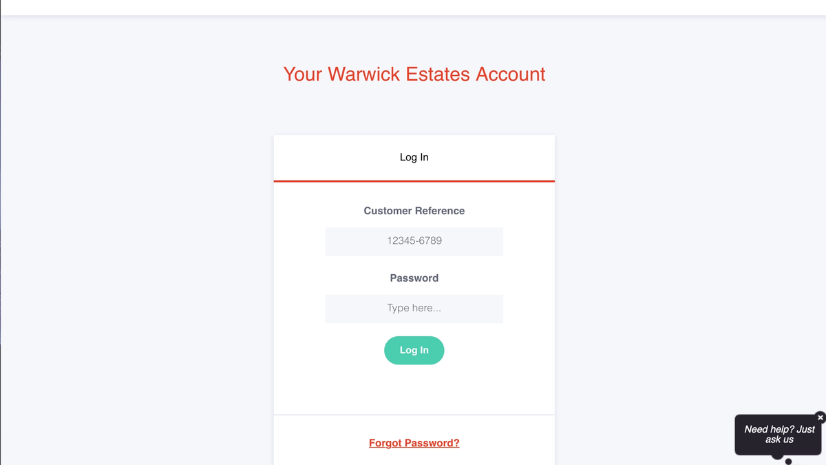 warwick estates customer app front end