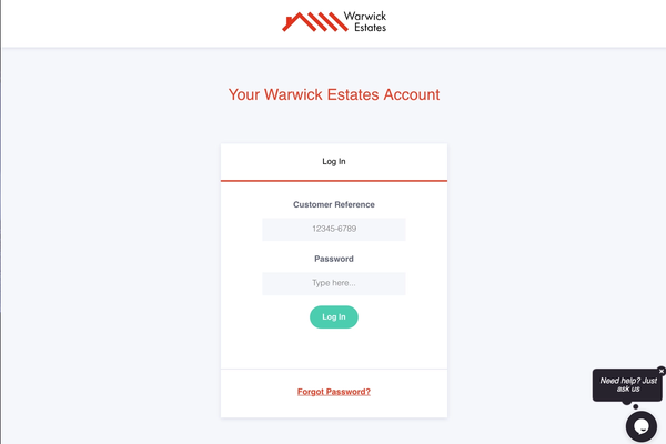 warwick estates customer app front end