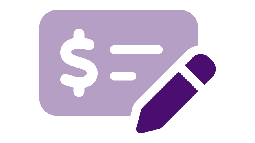 Icon money pen