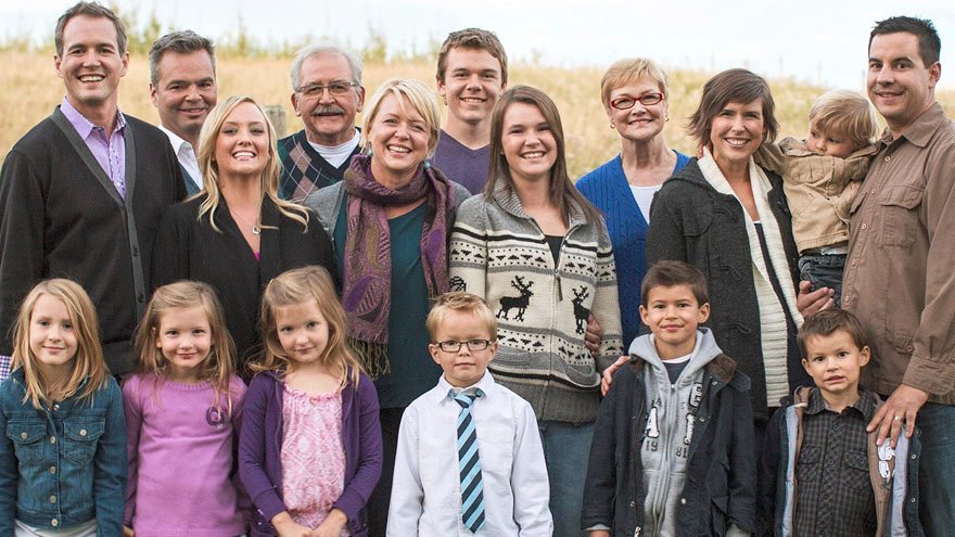 A family posing for a picture