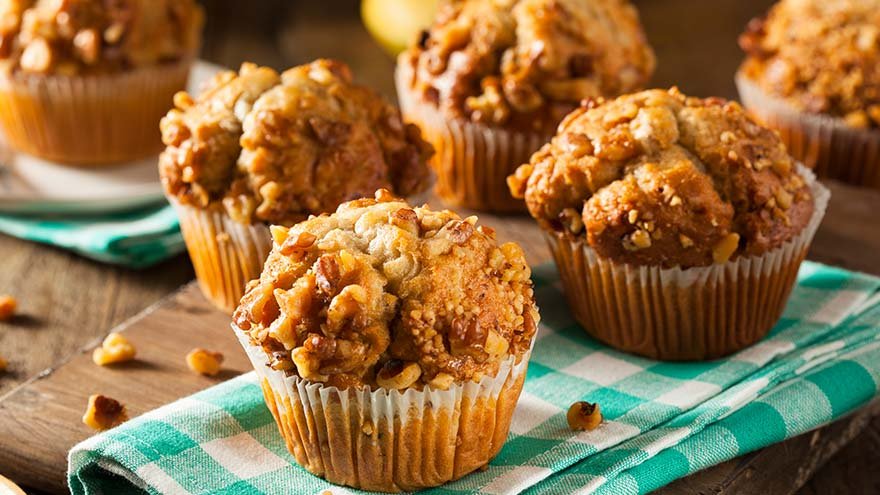 Banana muffins fresh out of the oven