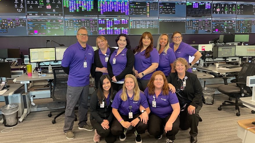 The RTOC team takes a group photo in their transfer center.