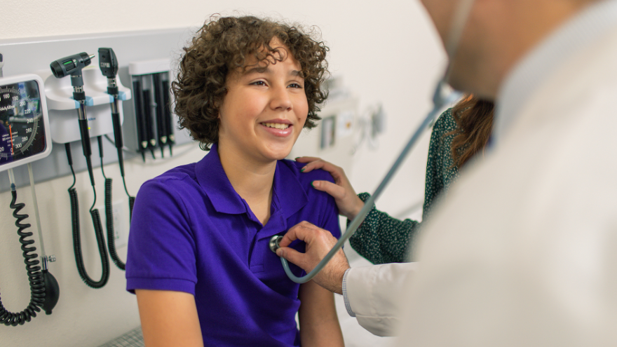 Boy with doctor