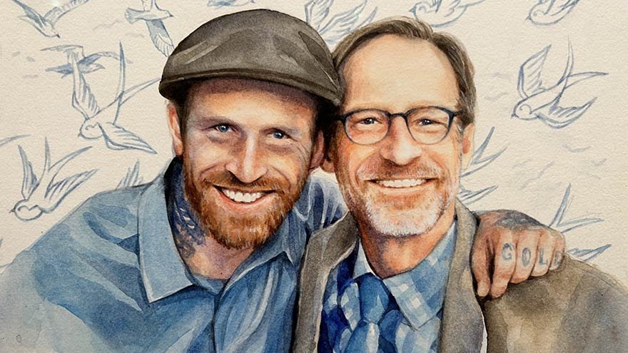 Painting of Dan and his son