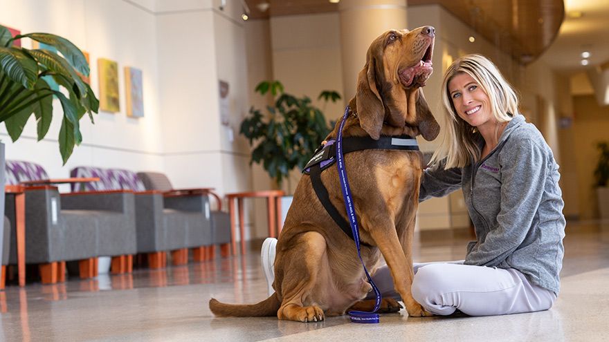 Renown Pet Therapy volunteer and her dog Moose
