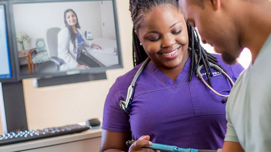 Renown medical provider assists patient with telecardiology appointment