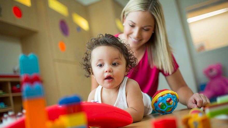 Renown Child Life Specialist supporting young patient during hospital stay