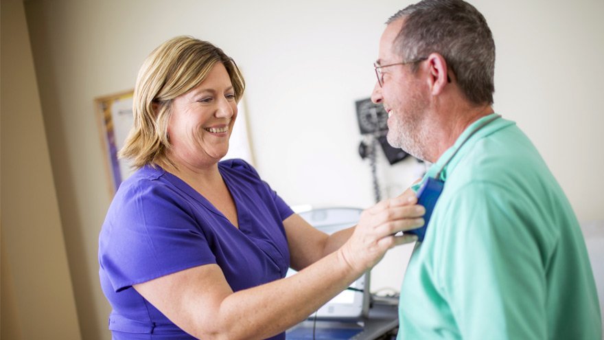 Renown ultrasound technician examining patient