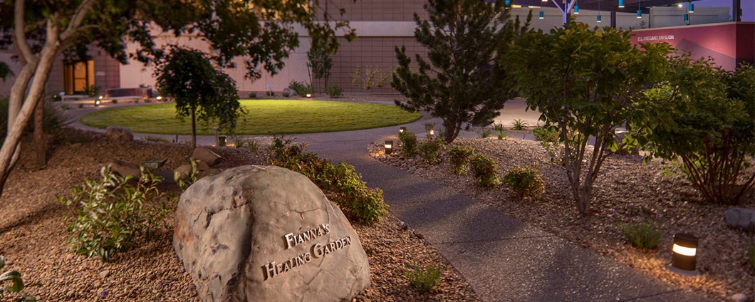 Fianna's Healing Garden at Dusk