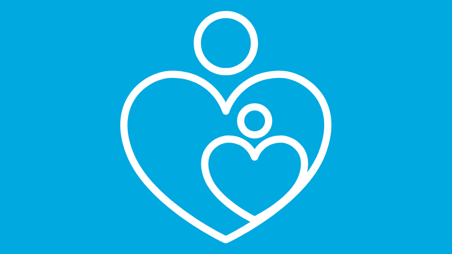 Pregnant mom heart graphic