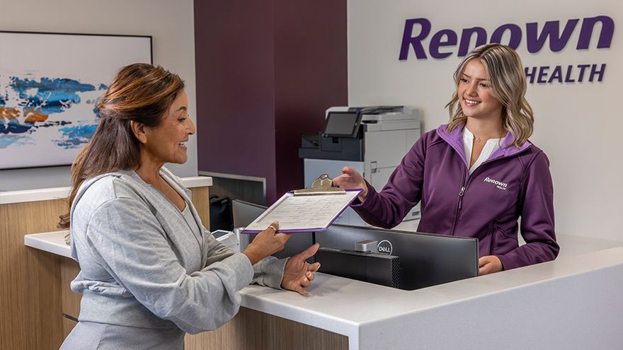 Patient checking in at Renown Health