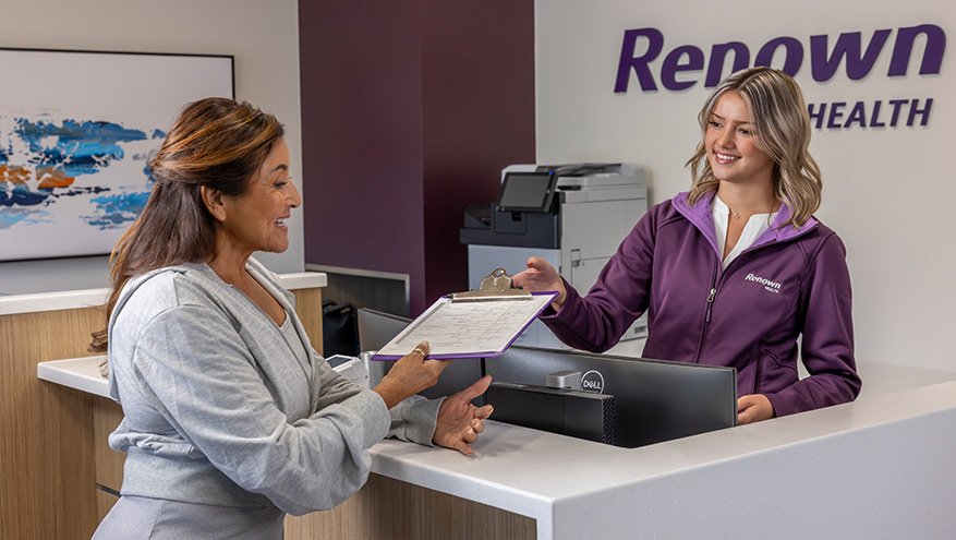 Patient checking in at Renown Health