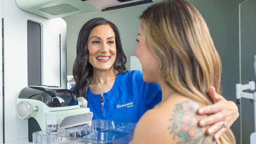 Renown Clinician interacting with a female patient