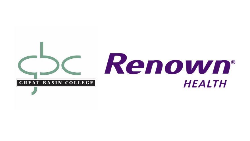 Great Basin College logo aside Renown Health logo