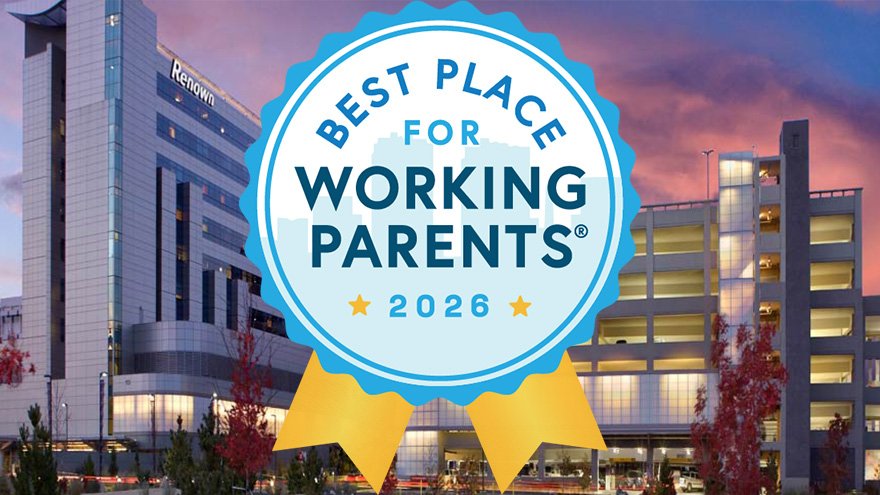 Ribbon award recognizing best place for working parents