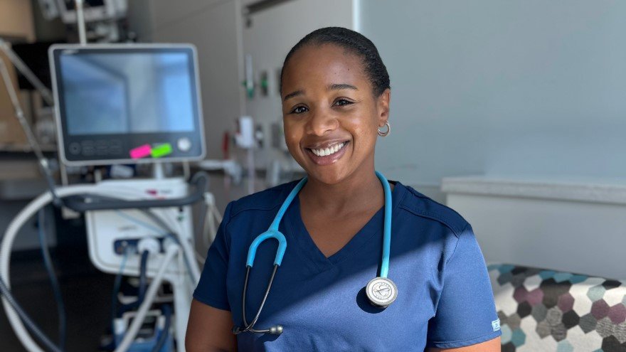 Respiratory Therapist in Patient Room at Renown Health