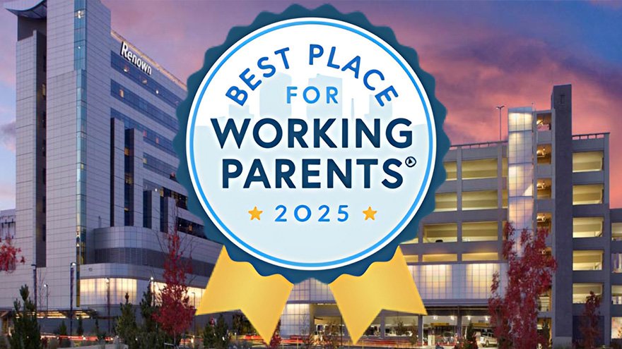 Ribbon award recognizing best place for working parents
