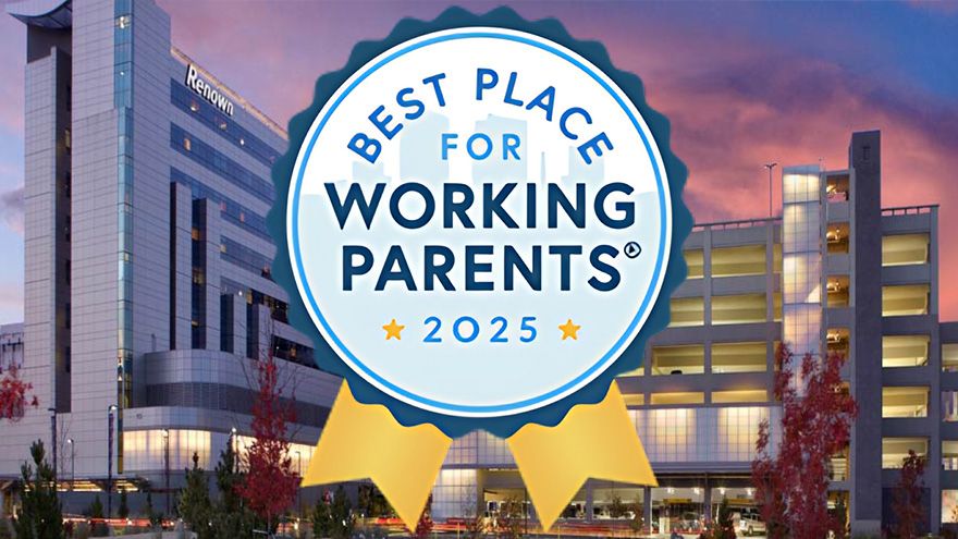 Ribbon award recognizing best place for working parents