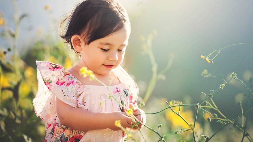 A child outdoors