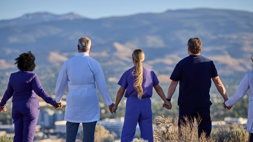 Renown Employees Holding Hands