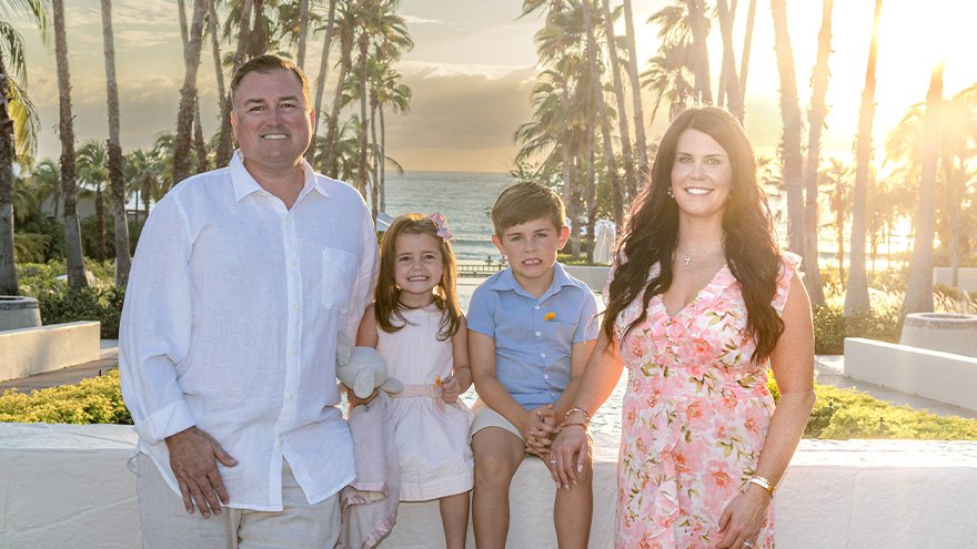 Renown Foundation Board Member Brian Cushard pictured with his family
