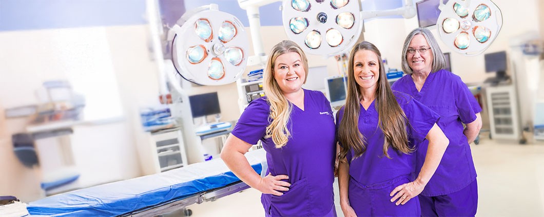 Cardiology nurses smiling at the camera