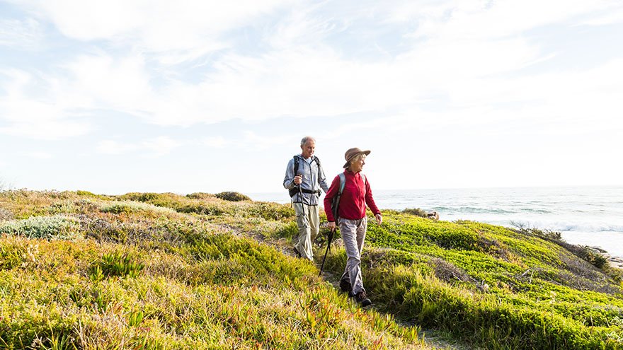 Couple hiking