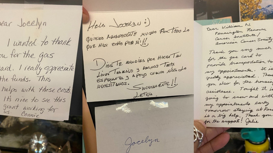 Thank-you notes from grateful oncology patients at Renown
