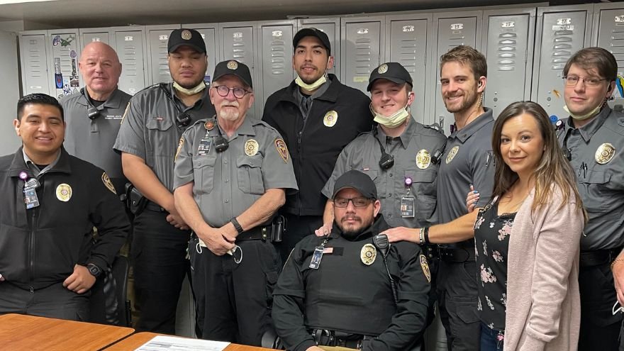 A team of Security Officers posing for a group photo