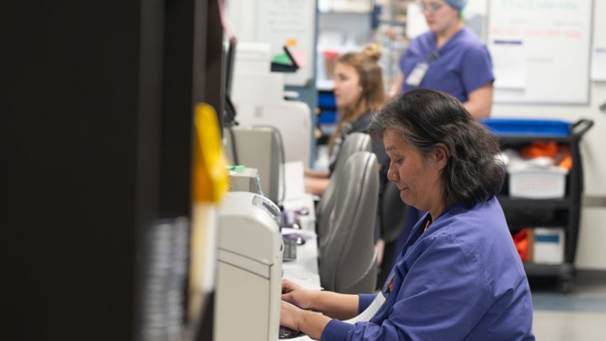 The Pathology lab at Renown in action.