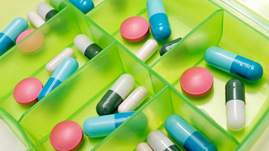 Tablets in a container