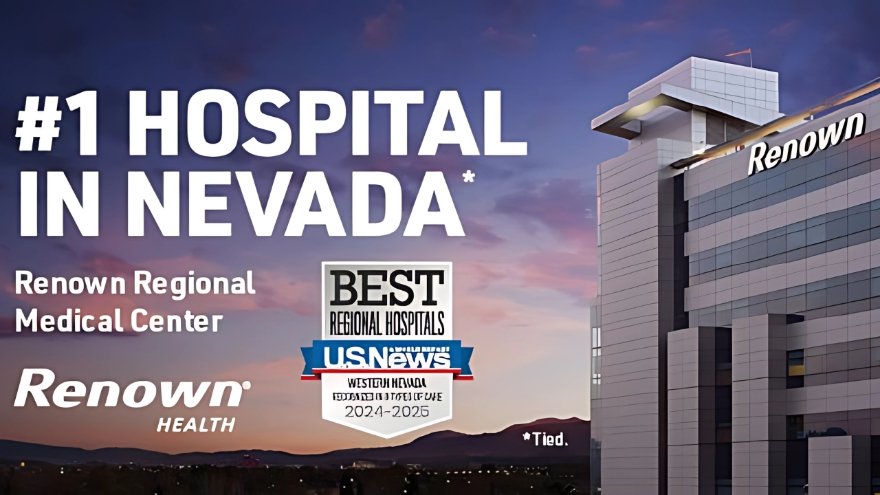 Graphic highlighting #1 hospital award
