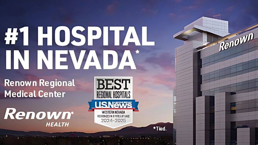 Graphic highlighting #1 hospital award