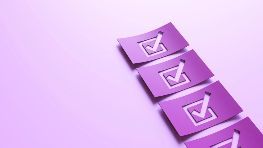 Purple checkmarks