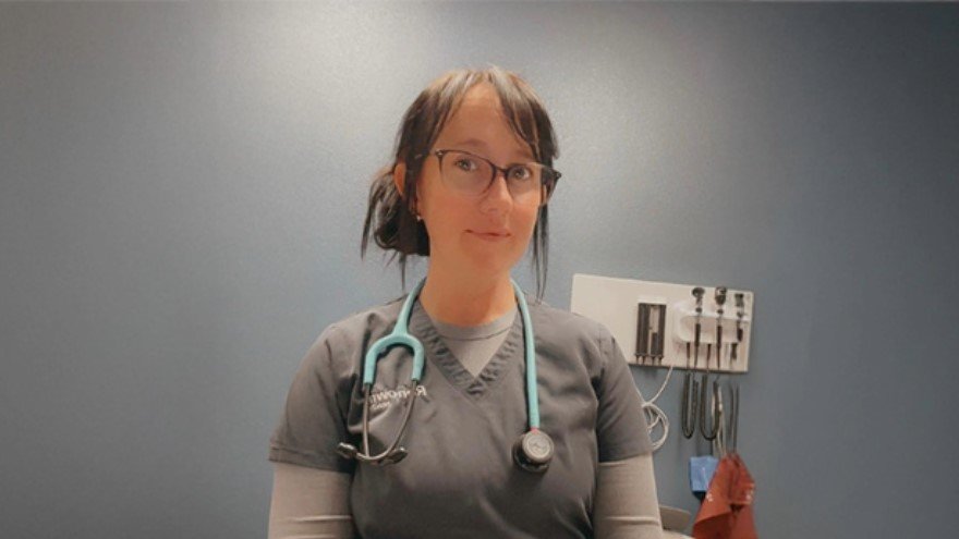 Medical Assistant Stands in Patient Room at Renown Health