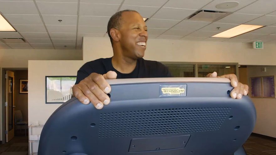 man on treadmill