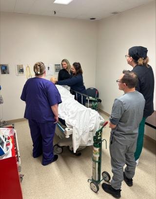 Erin Hanna teaching a clinical class